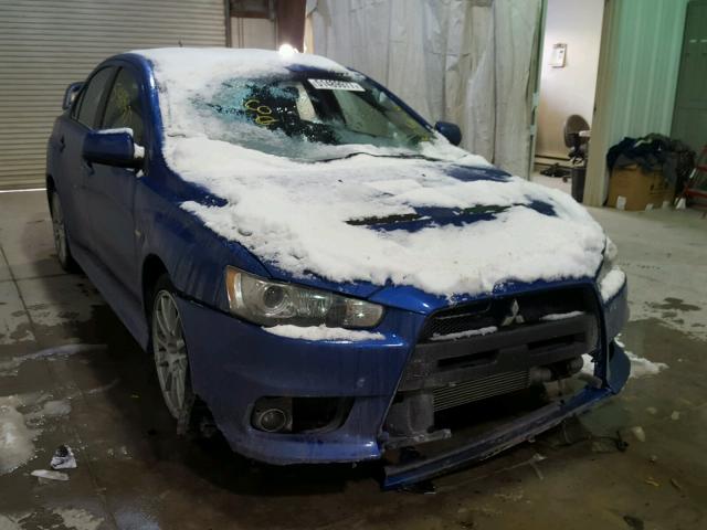 JA32W8FV9BU033677 - 2011 MITSUBISHI LANCER EVO BLUE photo 1