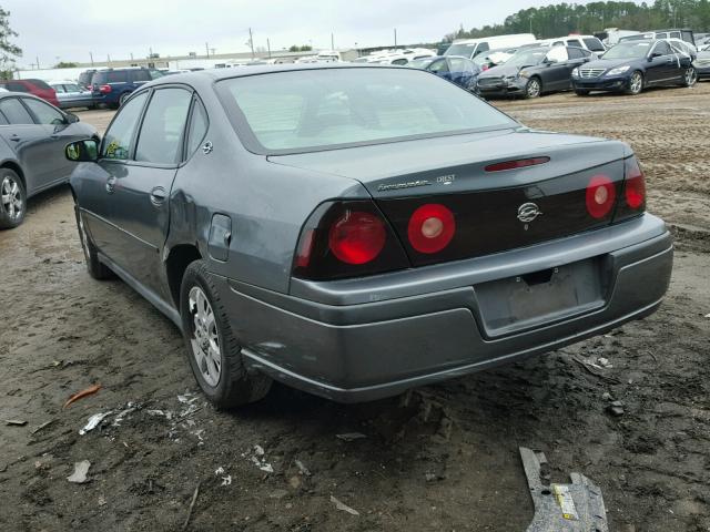 2G1WF52E149393185 - 2004 CHEVROLET IMPALA CHARCOAL photo 3