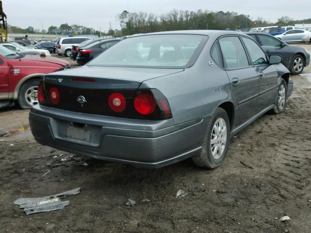 2G1WF52E149393185 - 2004 CHEVROLET IMPALA CHARCOAL photo 4