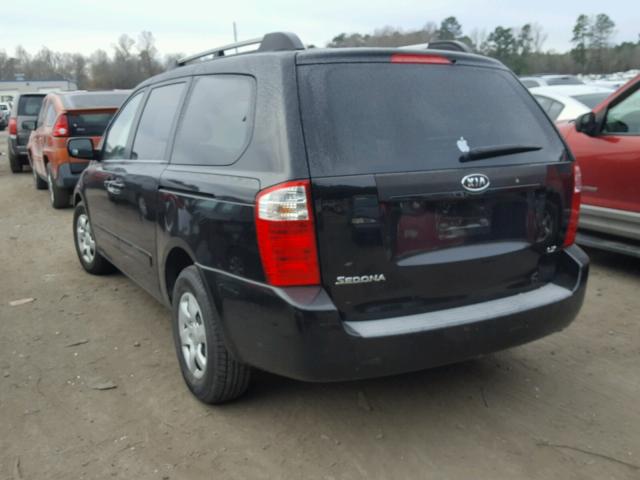 KNDMB233566080494 - 2006 KIA SEDONA EX BLACK photo 3