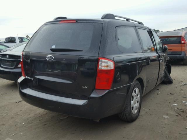 KNDMB233566080494 - 2006 KIA SEDONA EX BLACK photo 4