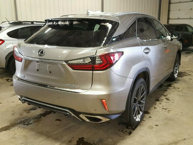 2T2BZMCAXHC073206 - 2017 LEXUS RX 350 SILVER photo 4