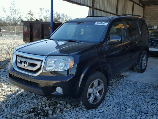 5FNYF3H53BB058000 - 2011 HONDA PILOT EXL BLACK photo 2