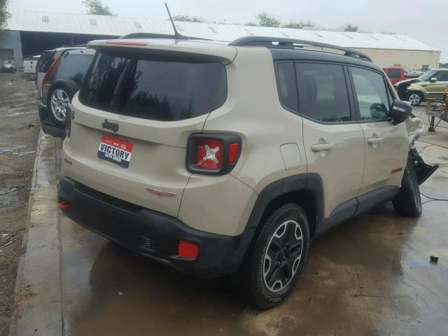 ZACCJBCT6GPC68387 - 2016 JEEP RENEGADE T BEIGE photo 4