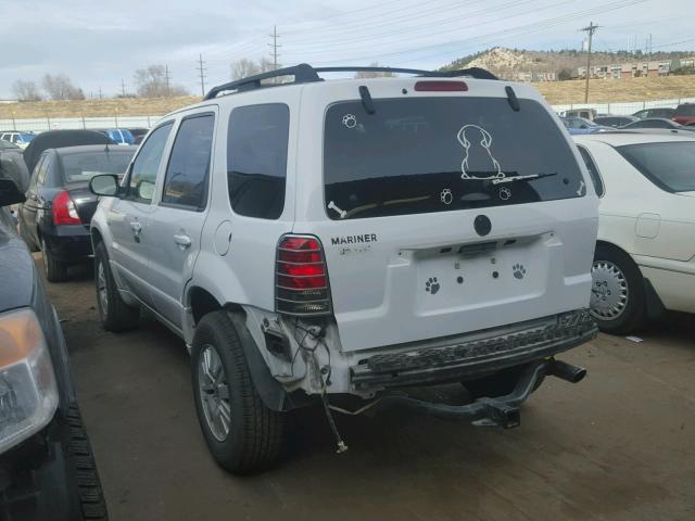 4M2CU80Z97KJ13288 - 2007 MERCURY MARINER CO WHITE photo 3