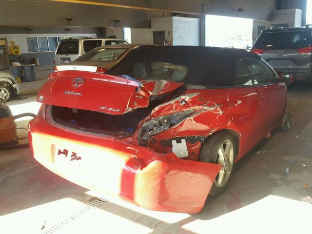 4T1FA38P55U046395 - 2005 TOYOTA CAMRY SOLA RED photo 4