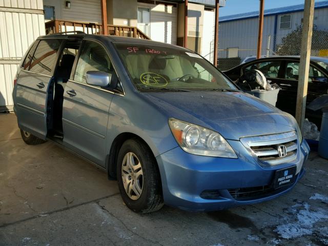 5FNRL384X6B127601 - 2006 HONDA ODYSSEY EX BLUE photo 1