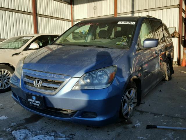 5FNRL384X6B127601 - 2006 HONDA ODYSSEY EX BLUE photo 2