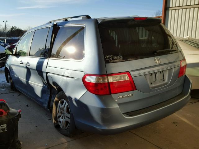 5FNRL384X6B127601 - 2006 HONDA ODYSSEY EX BLUE photo 3