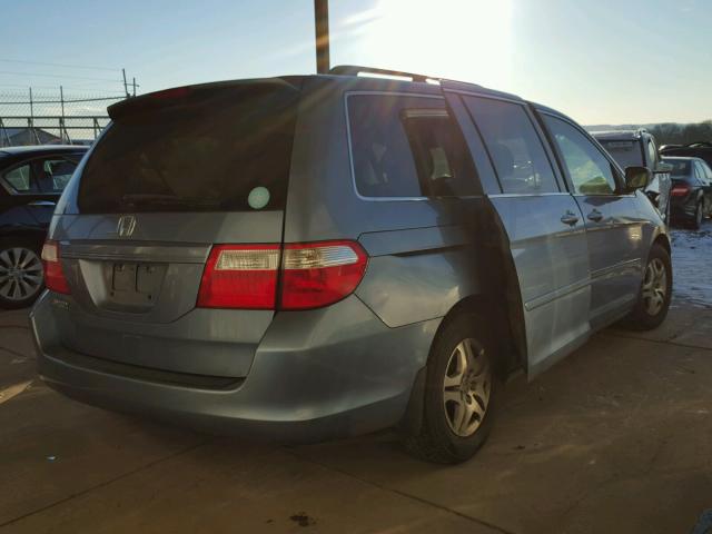 5FNRL384X6B127601 - 2006 HONDA ODYSSEY EX BLUE photo 4