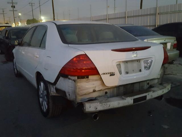 1HGCM66407A022729 - 2007 HONDA ACCORD SE WHITE photo 3