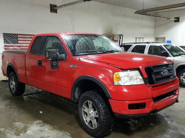 1FTPX14555FB65147 - 2005 FORD F150 RED photo 1