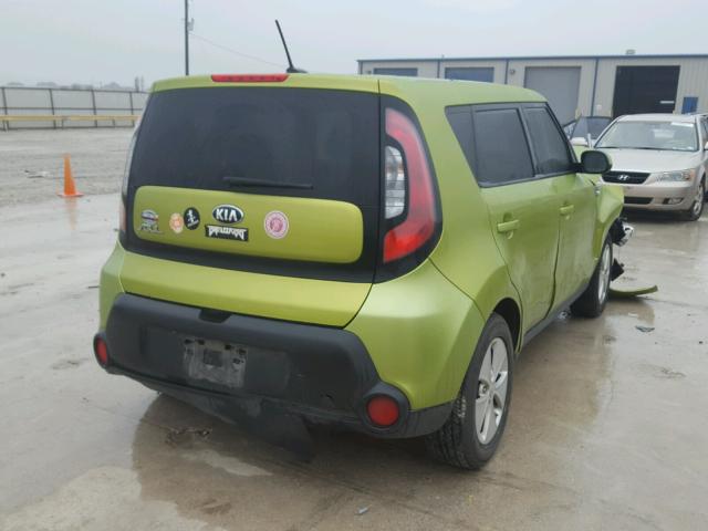 KNDJN2A24E7041960 - 2014 KIA SOUL GREEN photo 4