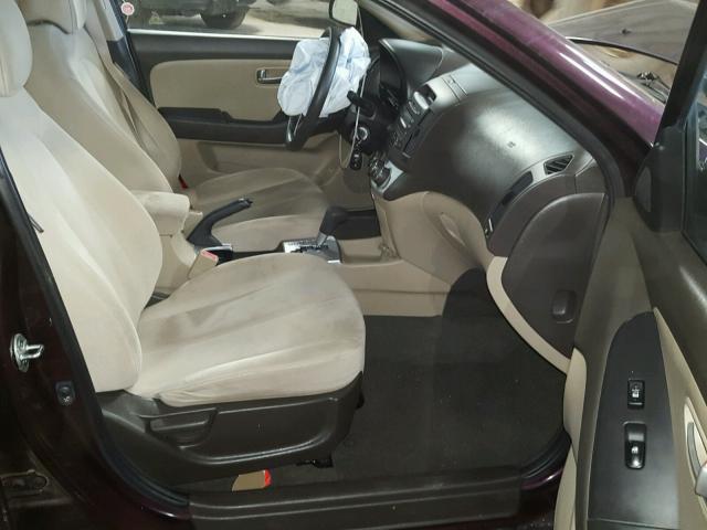 KMHDU46D59U792204 - 2009 HYUNDAI ELANTRA GL BURGUNDY photo 5