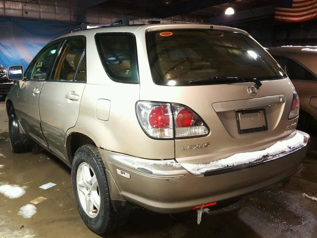 JTJHF10U920244319 - 2002 LEXUS RX 300 GOLD photo 3