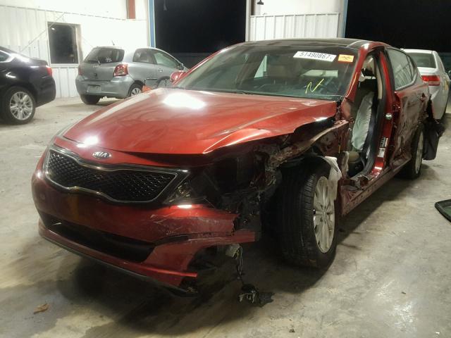 5XXGN4A74EG318888 - 2014 KIA OPTIMA EX RED photo 2