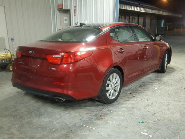 5XXGN4A74EG318888 - 2014 KIA OPTIMA EX RED photo 4