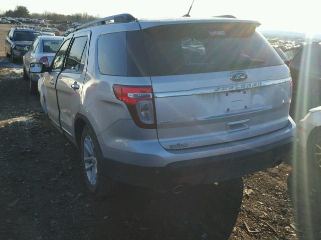 1FM5K8D80FGB64133 - 2015 FORD EXPLORER X SILVER photo 3