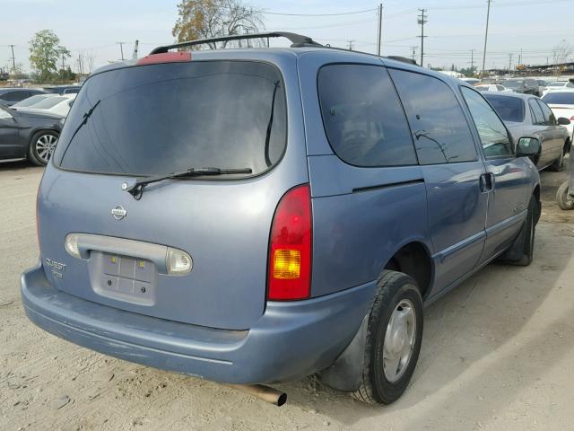 4N2XN11T9XD804876 - 1999 NISSAN QUEST SE BLUE photo 4