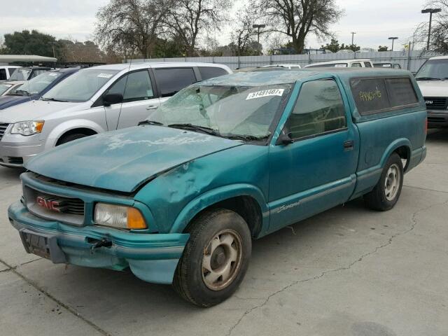 1GTCS1440S8517037 - 1995 GMC SONOMA GREEN photo 2