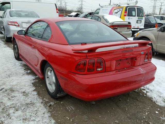 1FAFP4047WF255188 - 1998 FORD MUSTANG RED photo 3
