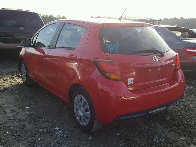 VNKKTUD39FA016557 - 2015 TOYOTA YARIS RED photo 3