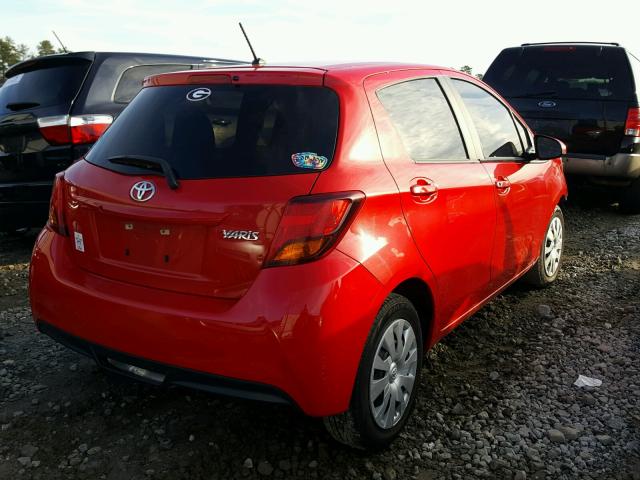 VNKKTUD39FA016557 - 2015 TOYOTA YARIS RED photo 4