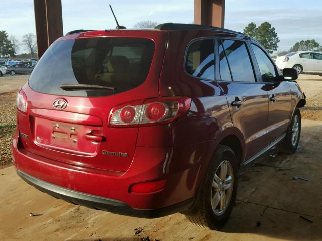 5XYZG3ABXBG036327 - 2011 HYUNDAI SANTA FE G RED photo 4