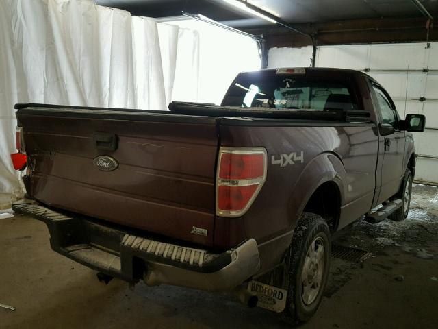 1FTNF1EV8AKC01293 - 2010 FORD F150 MAROON photo 4