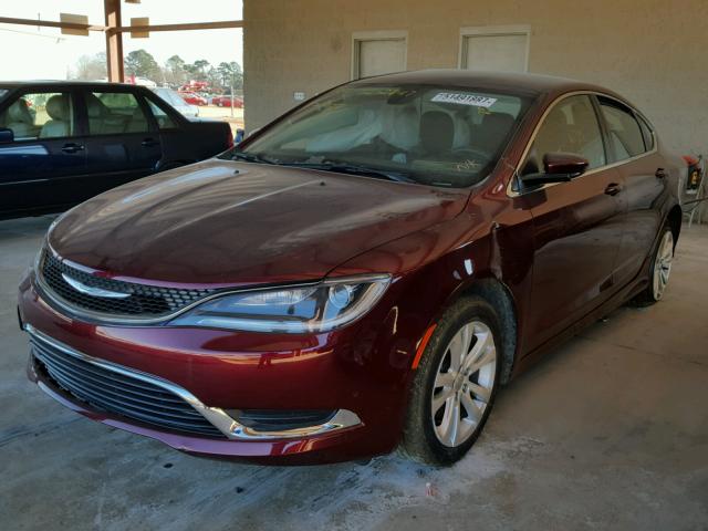 1C3CCCAB0FN729413 - 2015 CHRYSLER 200 LIMITE RED photo 2