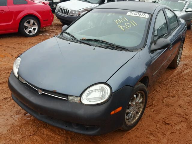 1B3ES46C41D181351 - 2001 DODGE NEON SE BLUE photo 2