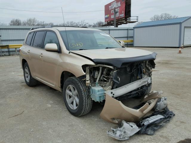 5TDBK3EH5AS011576 - 2010 TOYOTA HIGHLANDER GOLD photo 1