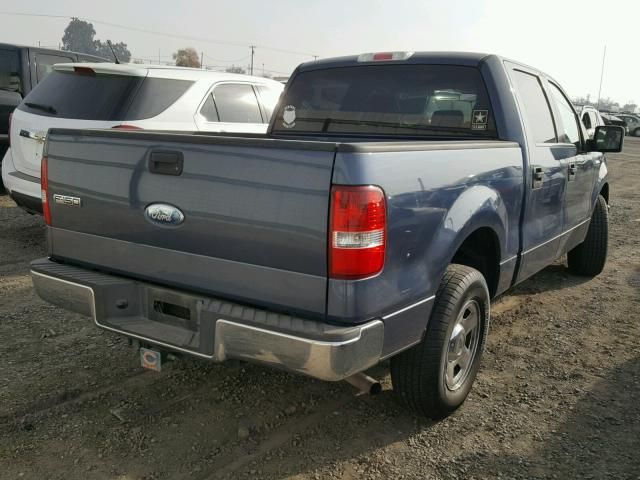 1FTPW12566KB53541 - 2006 FORD F150 SUPER BLUE photo 4