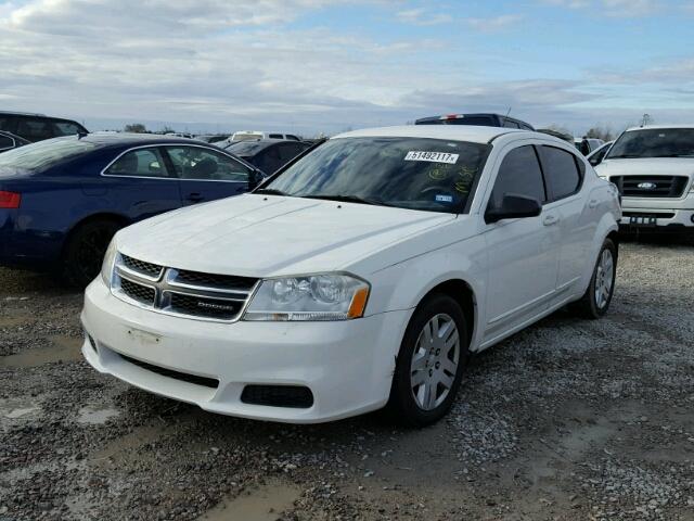 1B3BD4FB6BN516884 - 2011 DODGE AVENGER EX WHITE photo 2