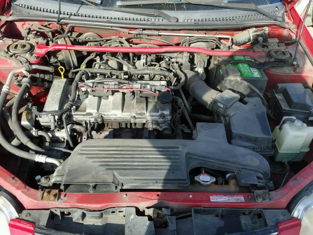 JM1BJ246321535143 - 2002 MAZDA PROTEGE PR RED photo 7