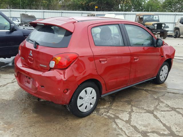 ML32A3HJ0EH007885 - 2014 MITSUBISHI MIRAGE DE RED photo 4