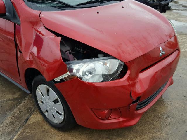 ML32A3HJ0EH007885 - 2014 MITSUBISHI MIRAGE DE RED photo 9