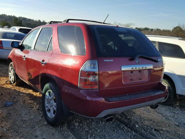 2HNYD18634H516015 - 2004 ACURA MDX TOURIN MAROON photo 3