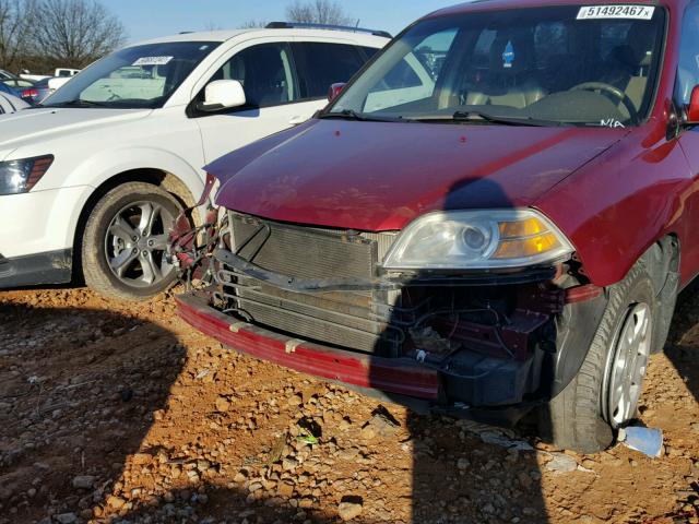 2HNYD18634H516015 - 2004 ACURA MDX TOURIN MAROON photo 9