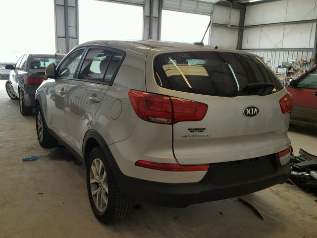 KNDPB3AC2F7738983 - 2015 KIA SPORTAGE L SILVER photo 3