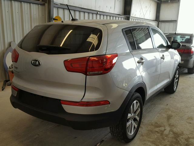 KNDPB3AC2F7738983 - 2015 KIA SPORTAGE L SILVER photo 4