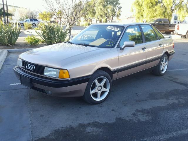 WAUHC0893JA203759 - 1988 AUDI 90 QUATTRO TAN photo 2