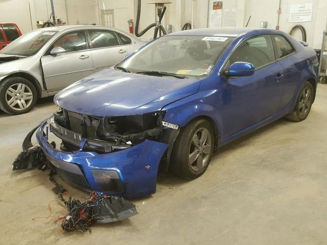 KNAFU6A22C5593737 - 2012 KIA FORTE EX BLUE photo 2