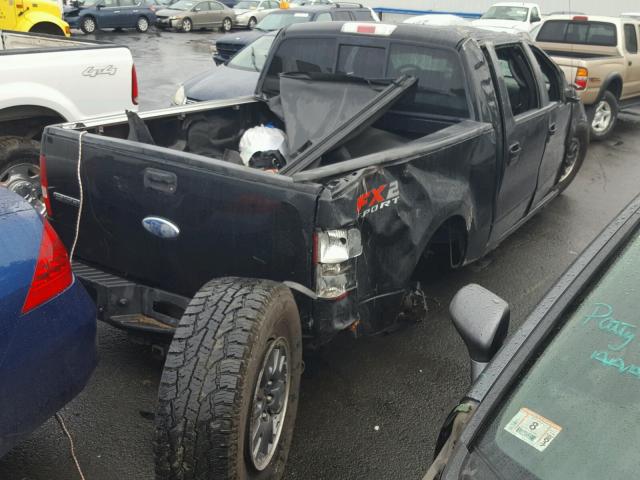 1FTPW12598KD11017 - 2008 FORD F150 SUPER BLACK photo 4