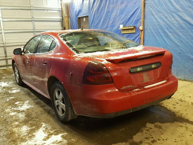 2G2WP552581133032 - 2008 PONTIAC GRAND PRIX RED photo 3