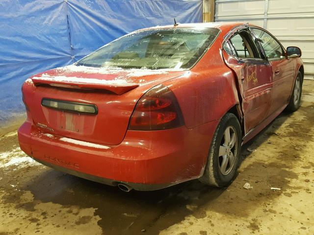 2G2WP552581133032 - 2008 PONTIAC GRAND PRIX RED photo 4