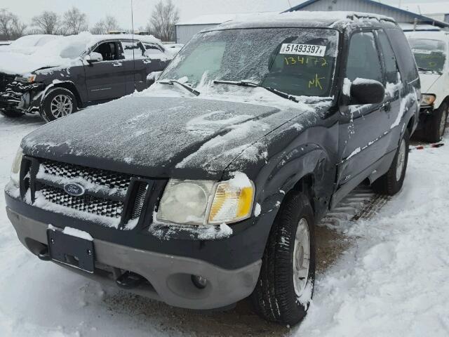 1FMYU70E91UA00628 - 2001 FORD EXPLORER S BLACK photo 2
