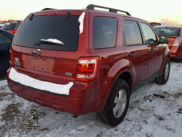 1FMCU0DG8CKA88633 - 2012 FORD ESCAPE XLT MAROON photo 4