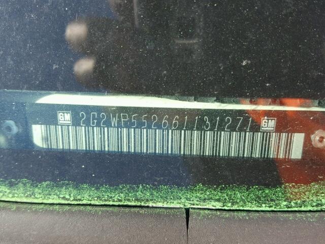 2G2WP552661131271 - 2006 PONTIAC GRAND PRIX WHITE photo 10