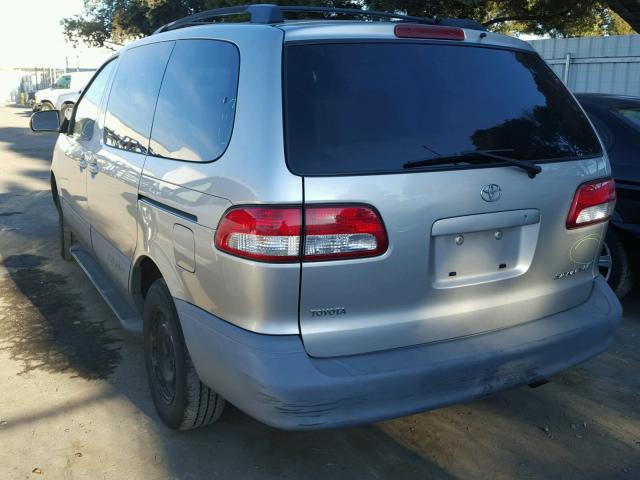 4T3ZF13C71U358680 - 2001 TOYOTA SIENNA LE SILVER photo 3